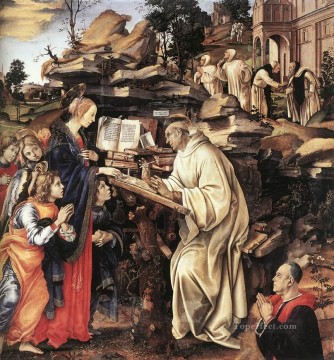  Christian Art Painting - Apparition of The Virgin to St Bernard 1486 Christian Filippino Lippi